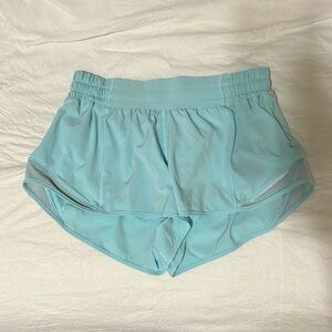 icing blue lululemon 2.5” hotty hot shorts!!